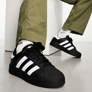Adidas Original Superstar XLG 7.5 Black and White Shoes